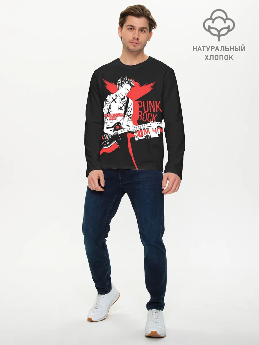 Мужской лонгслив базовый / Punk-rock
