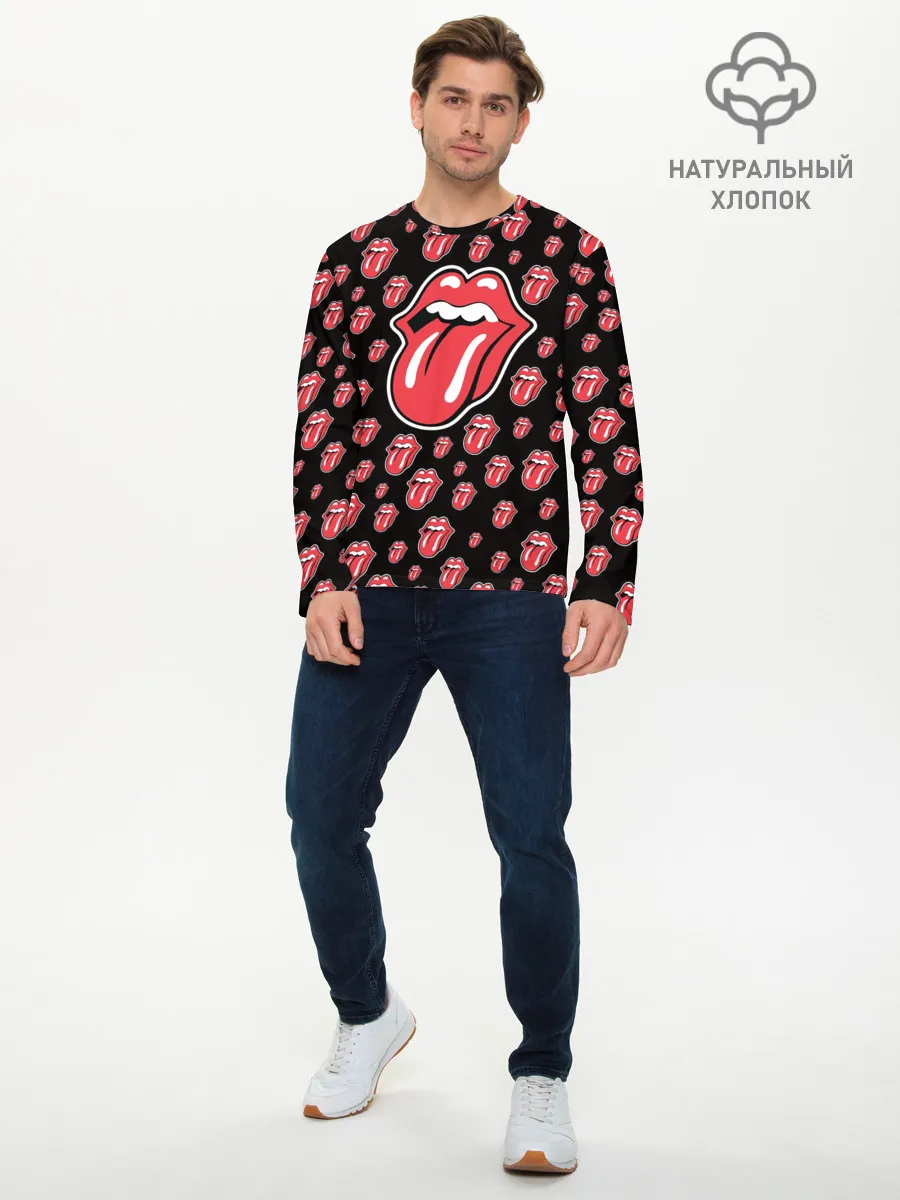 Мужской лонгслив базовый / rolling stones