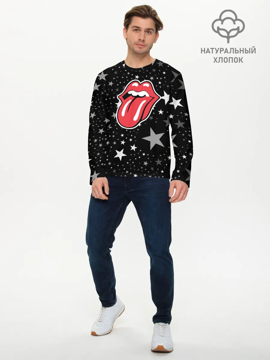 Мужской лонгслив базовый / rolling stones star