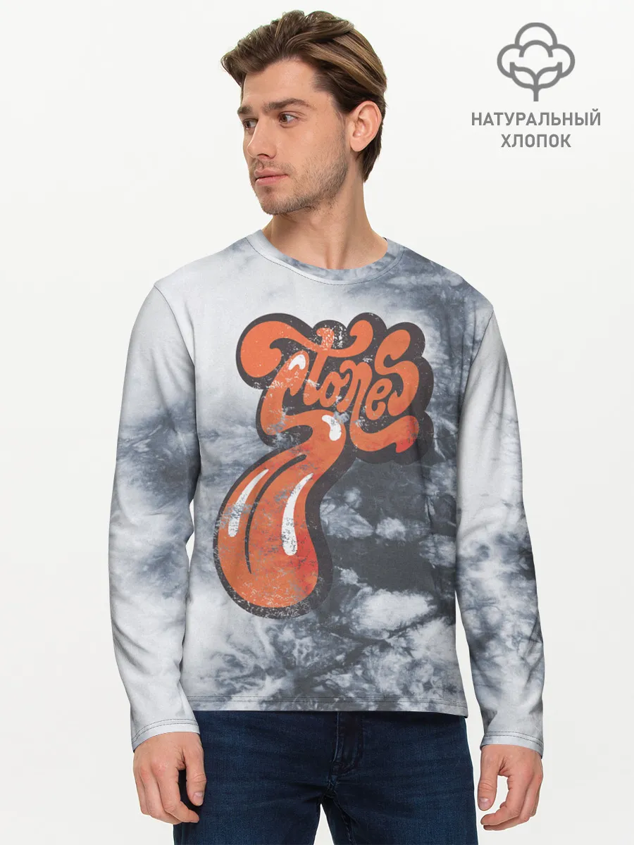 Мужской лонгслив базовый / rolling stones