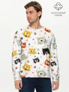 Мужской лонгслив базовый / Котики с лапками
