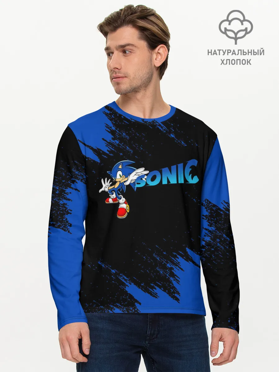 Мужской лонгслив базовый / SONIC