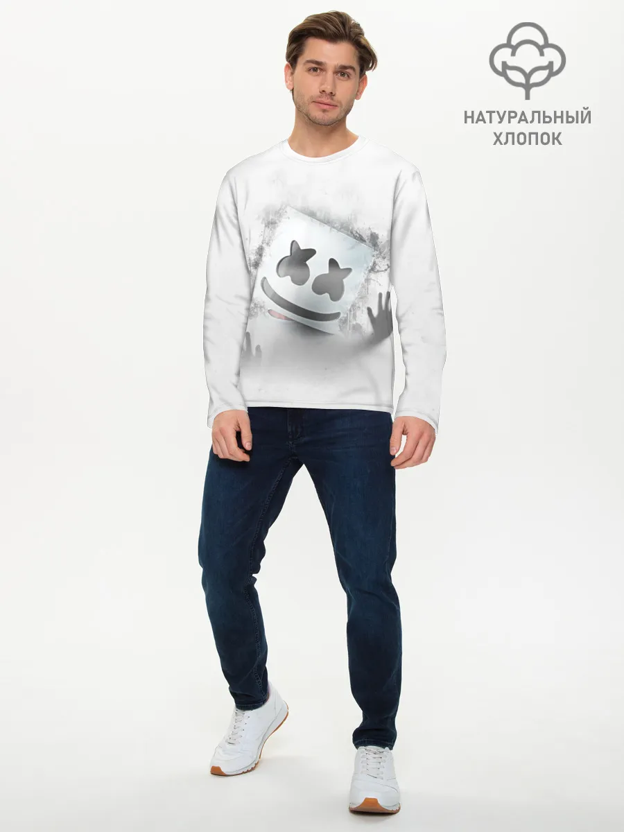 Мужской лонгслив базовый / Marshmello
