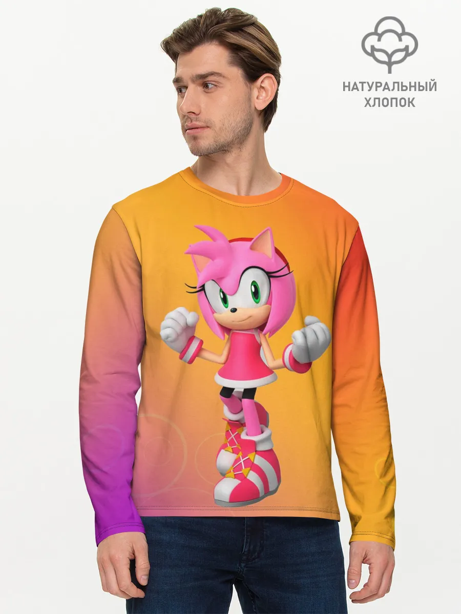 Мужской лонгслив базовый / Эми - Соник