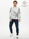Мужской лонгслив базовый / Мрамор