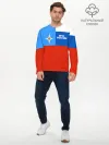 Мужской лонгслив базовый / Флаг МЧС России