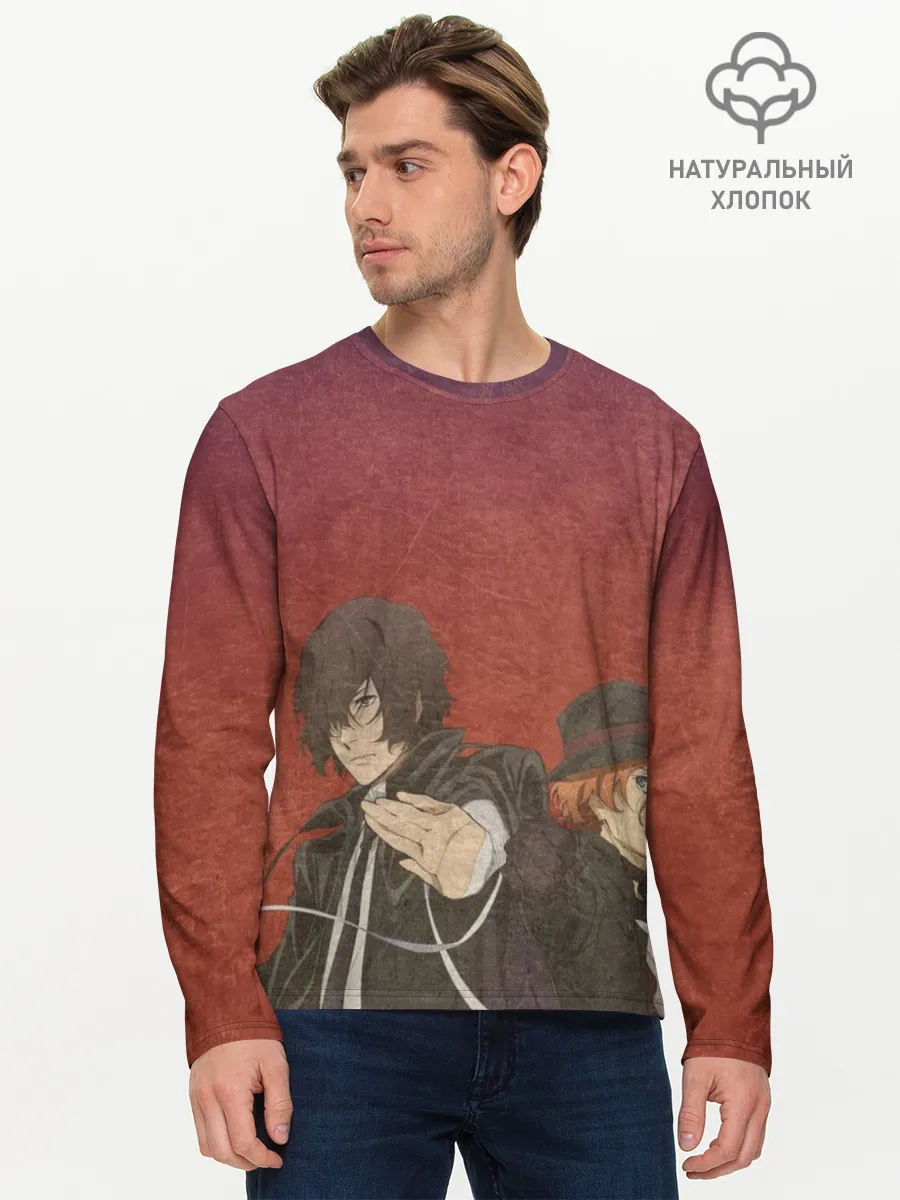 Мужской лонгслив базовый / Дазай и Чуя