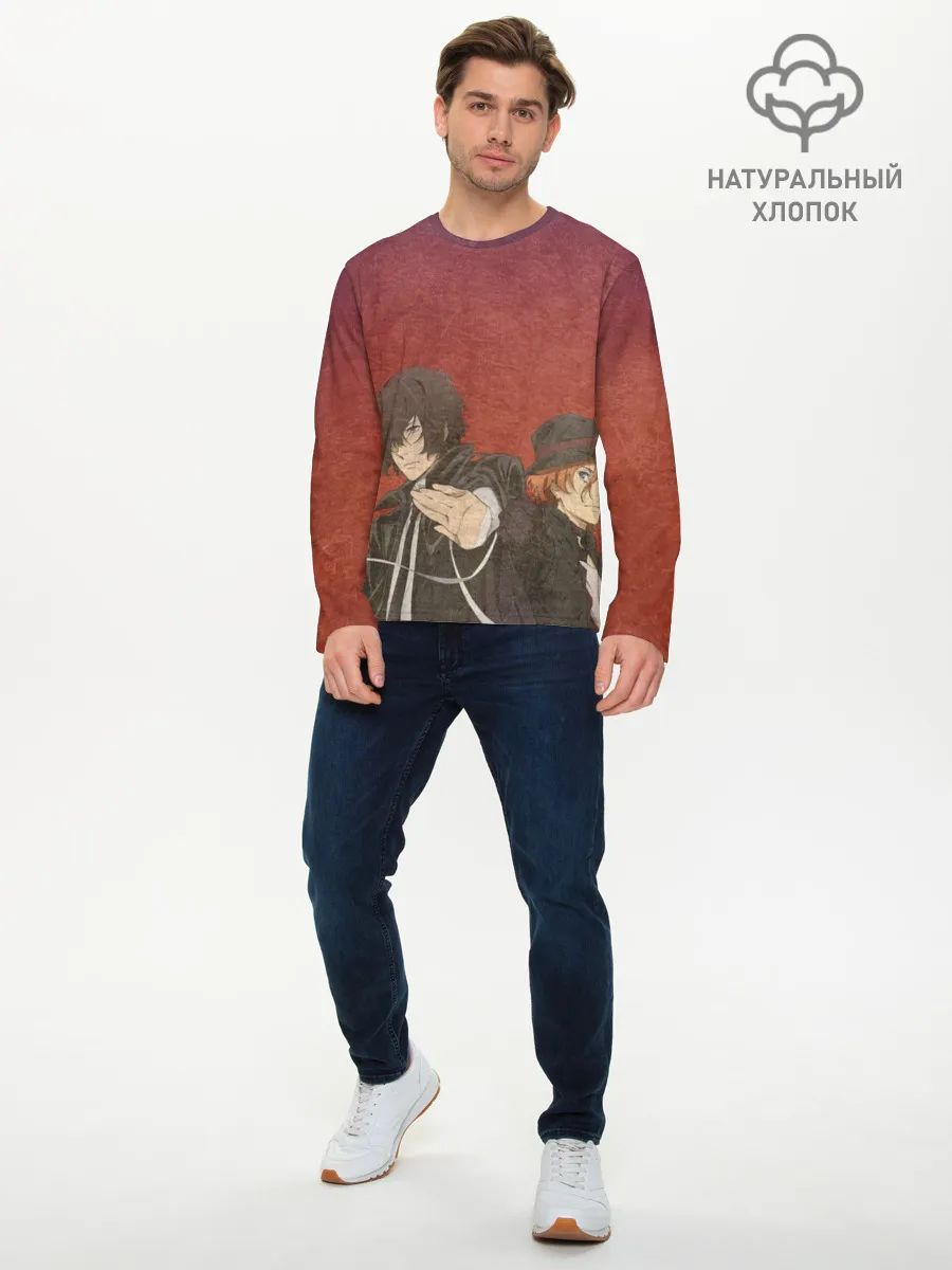 Мужской лонгслив базовый / Дазай и Чуя