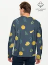 Мужской лонгслив базовый / Лимонный узор