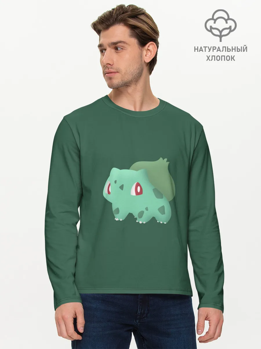Мужской лонгслив базовый / Pokemon Bulbasaur