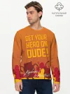 Мужской лонгслив базовый / Get your hero on DUDE