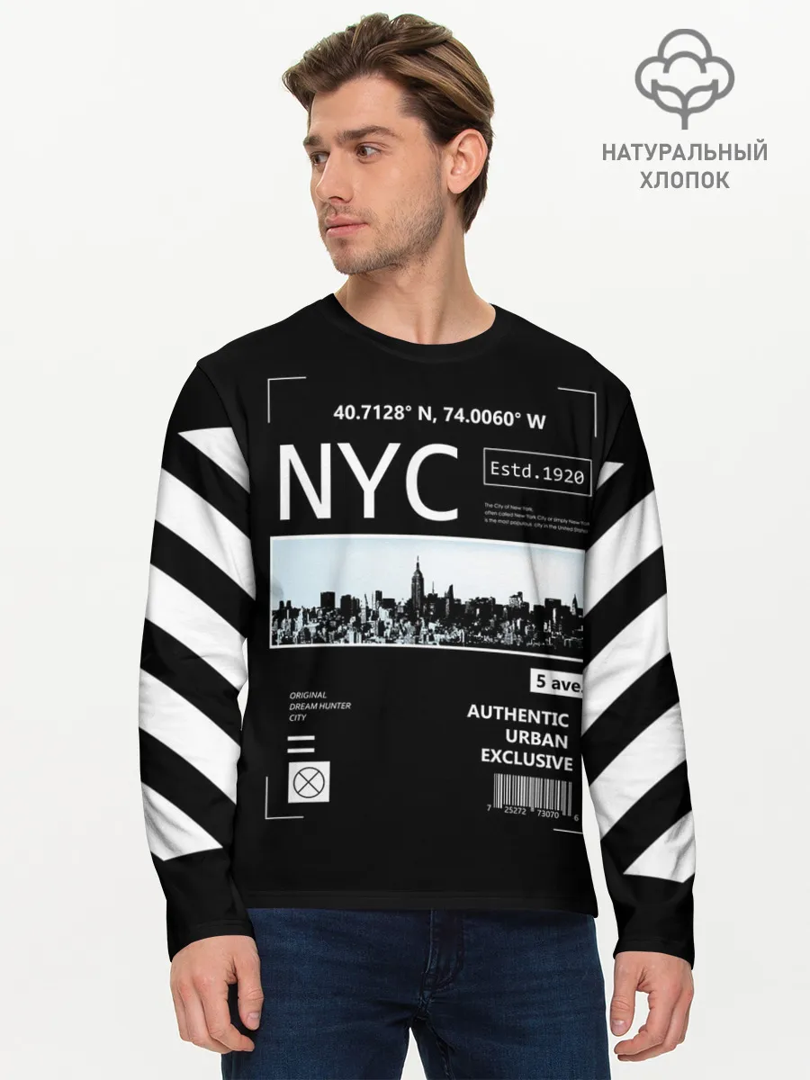 Мужской лонгслив базовый / New-York Strips