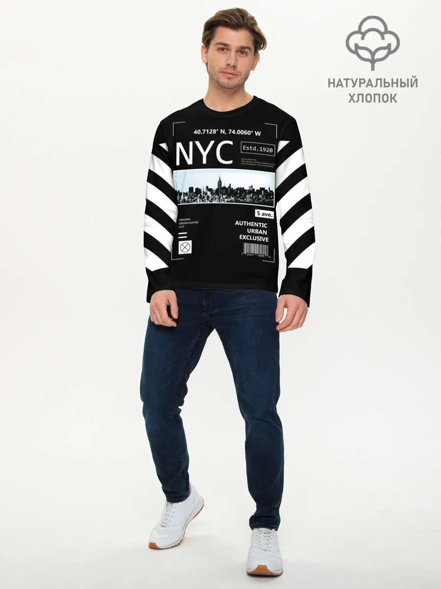 Мужской лонгслив базовый / New-York Strips