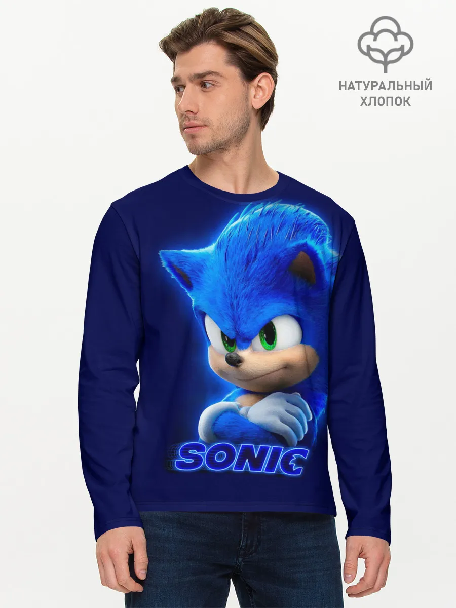 Мужской лонгслив базовый / SONIC