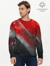 Мужской лонгслив базовый / Red & Black