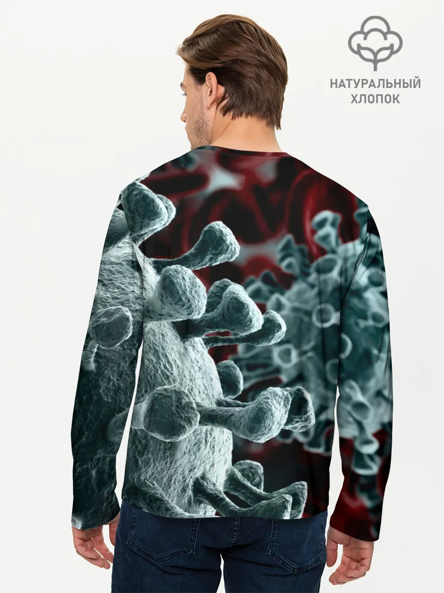 Мужской лонгслив базовый / Коронавирус