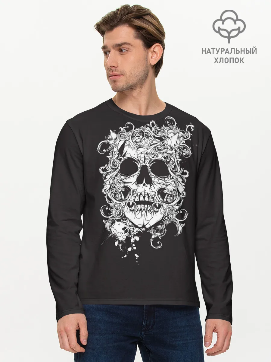 Мужской лонгслив базовый / Skull 1