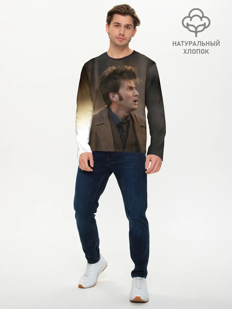 Мужской лонгслив базовый / 10th DOCTOR WHO