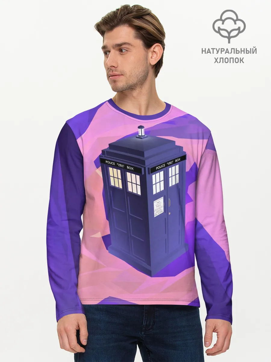 Мужской лонгслив базовый / ТАРДИС