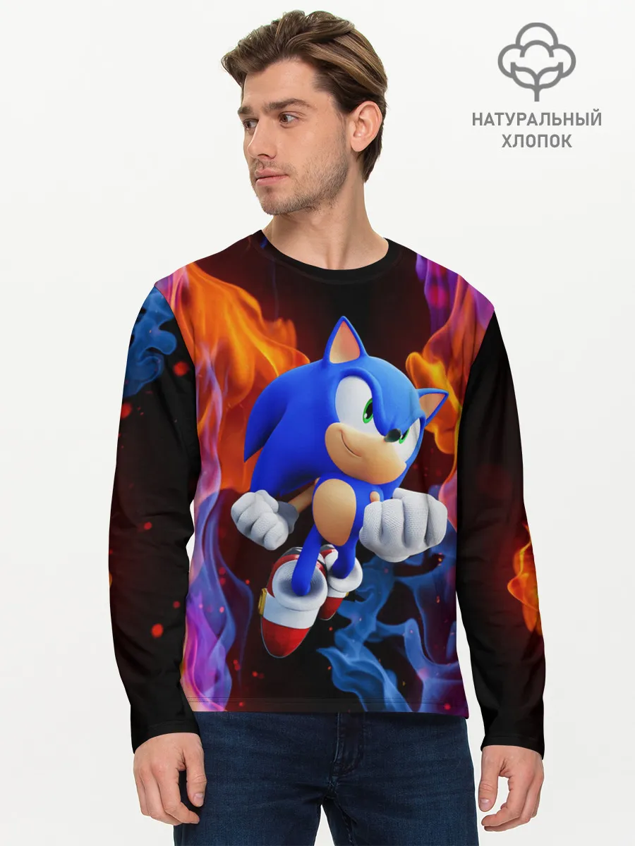 Мужской лонгслив базовый / SONIC