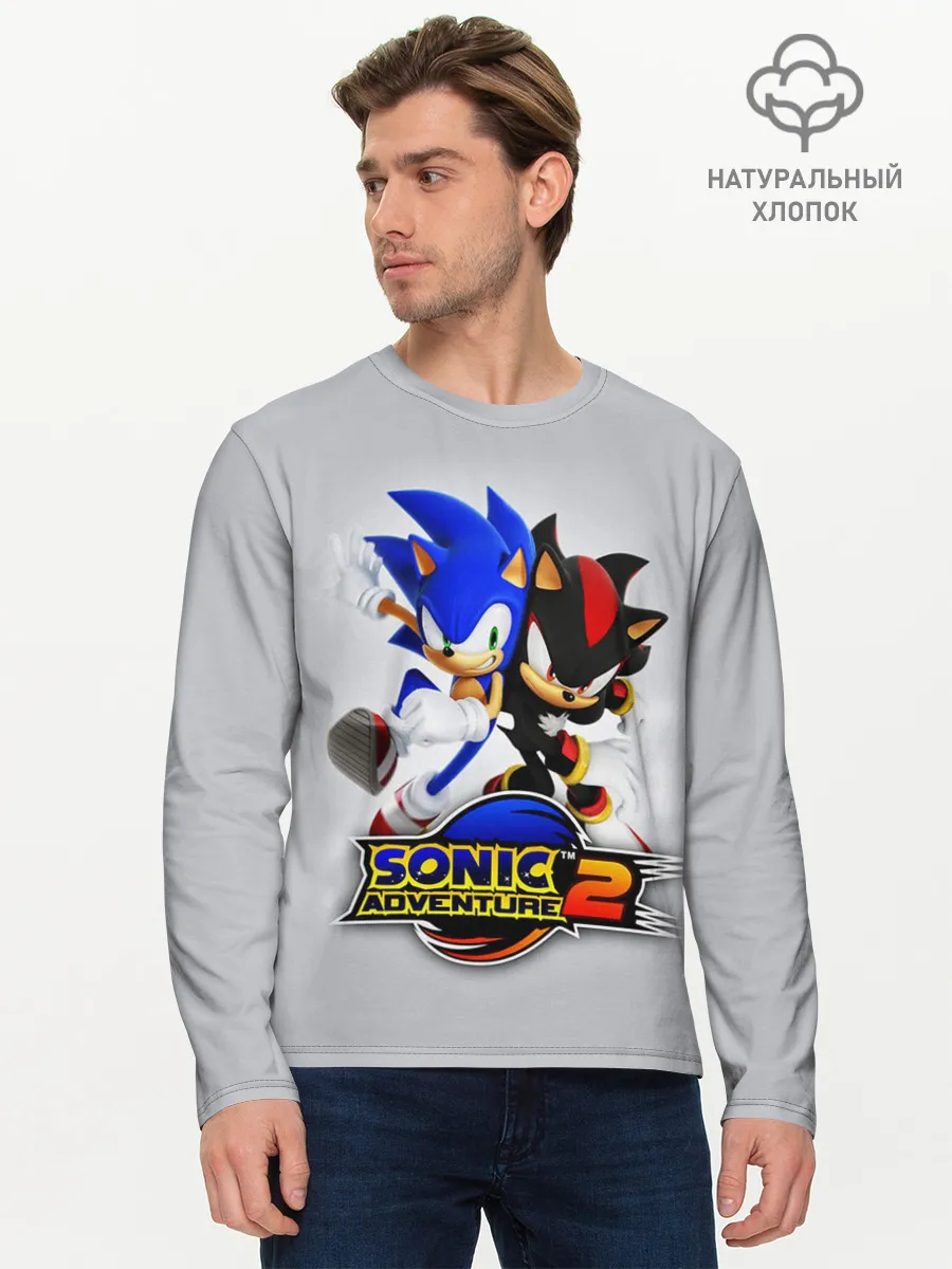 Мужской лонгслив базовый / SONIC & SHADOW