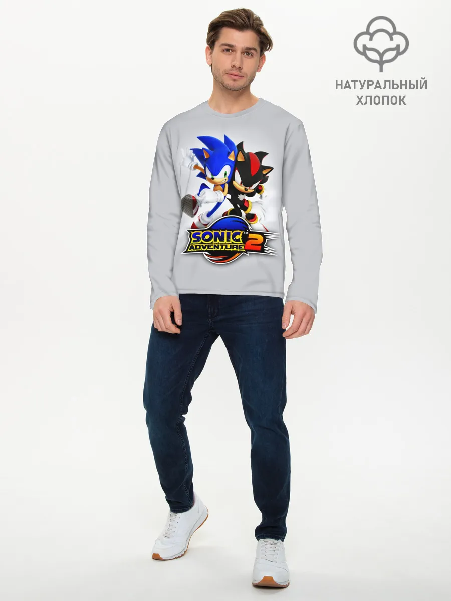 Мужской лонгслив базовый / SONIC & SHADOW