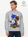 Мужской лонгслив базовый / SONIC & SHADOW