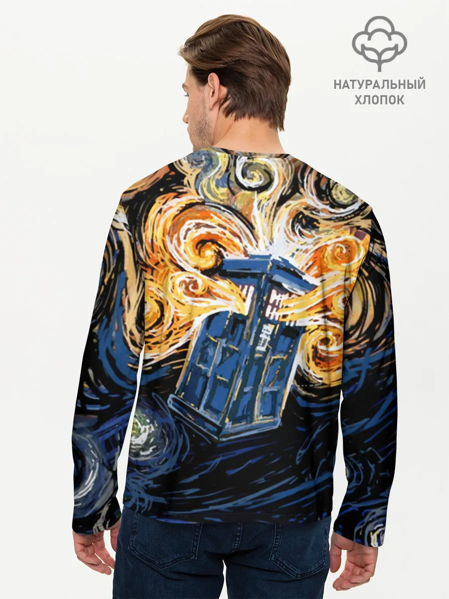 Мужской лонгслив базовый / Van Gogh Tardis