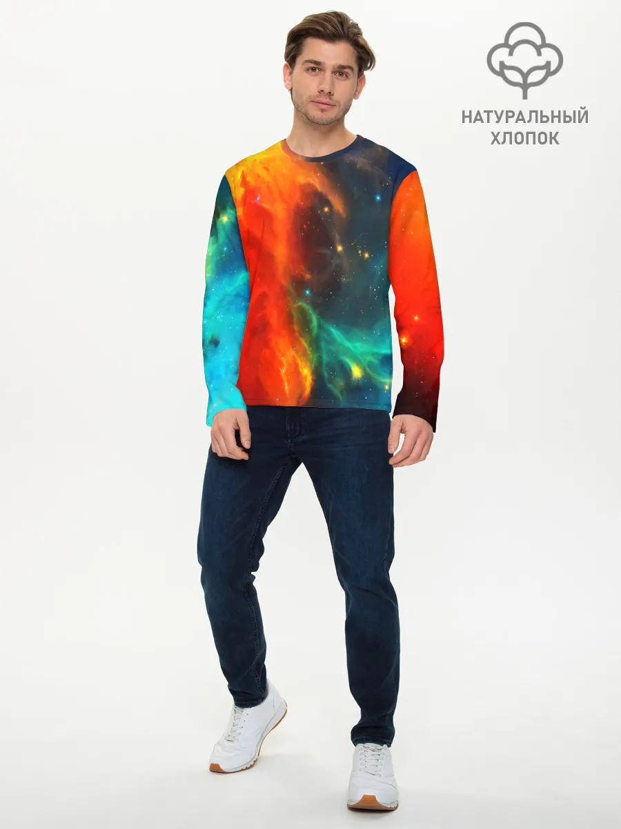 Мужской лонгслив базовый / БИТВА КОСМОСА