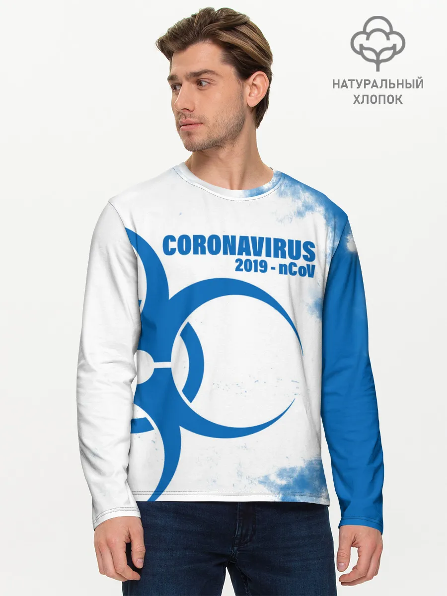 Мужской лонгслив базовый / Coronavirus 2019 - nCoV