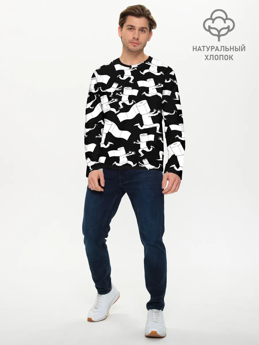 Мужской лонгслив базовый / Коронавирус