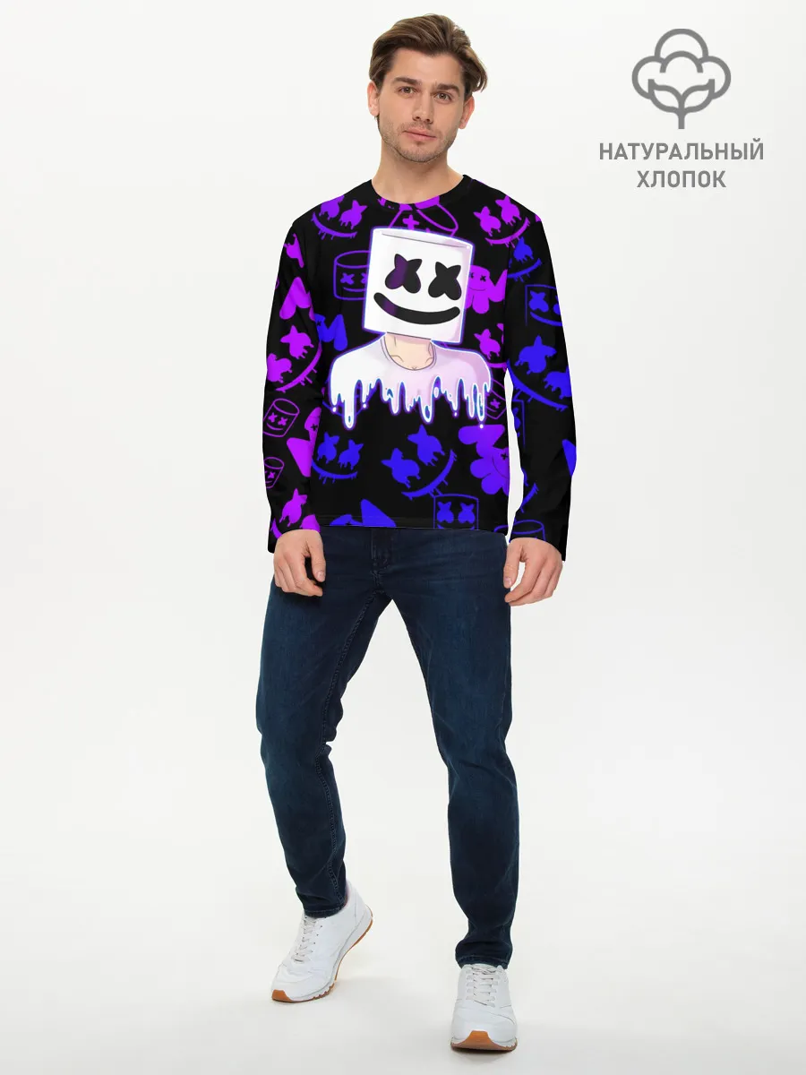 Мужской лонгслив базовый / Marshmello