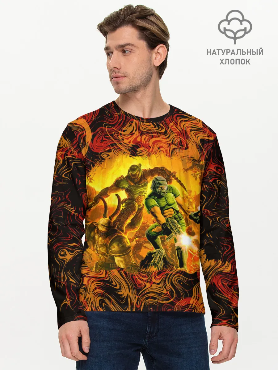 Мужской лонгслив базовый / DooM Eternal & 1993