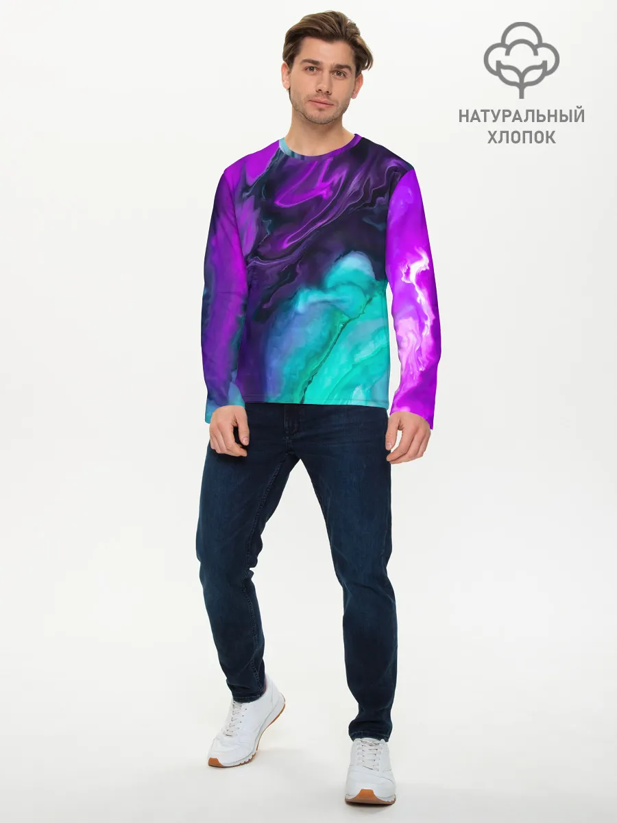 Мужской лонгслив базовый / NEON WAVES