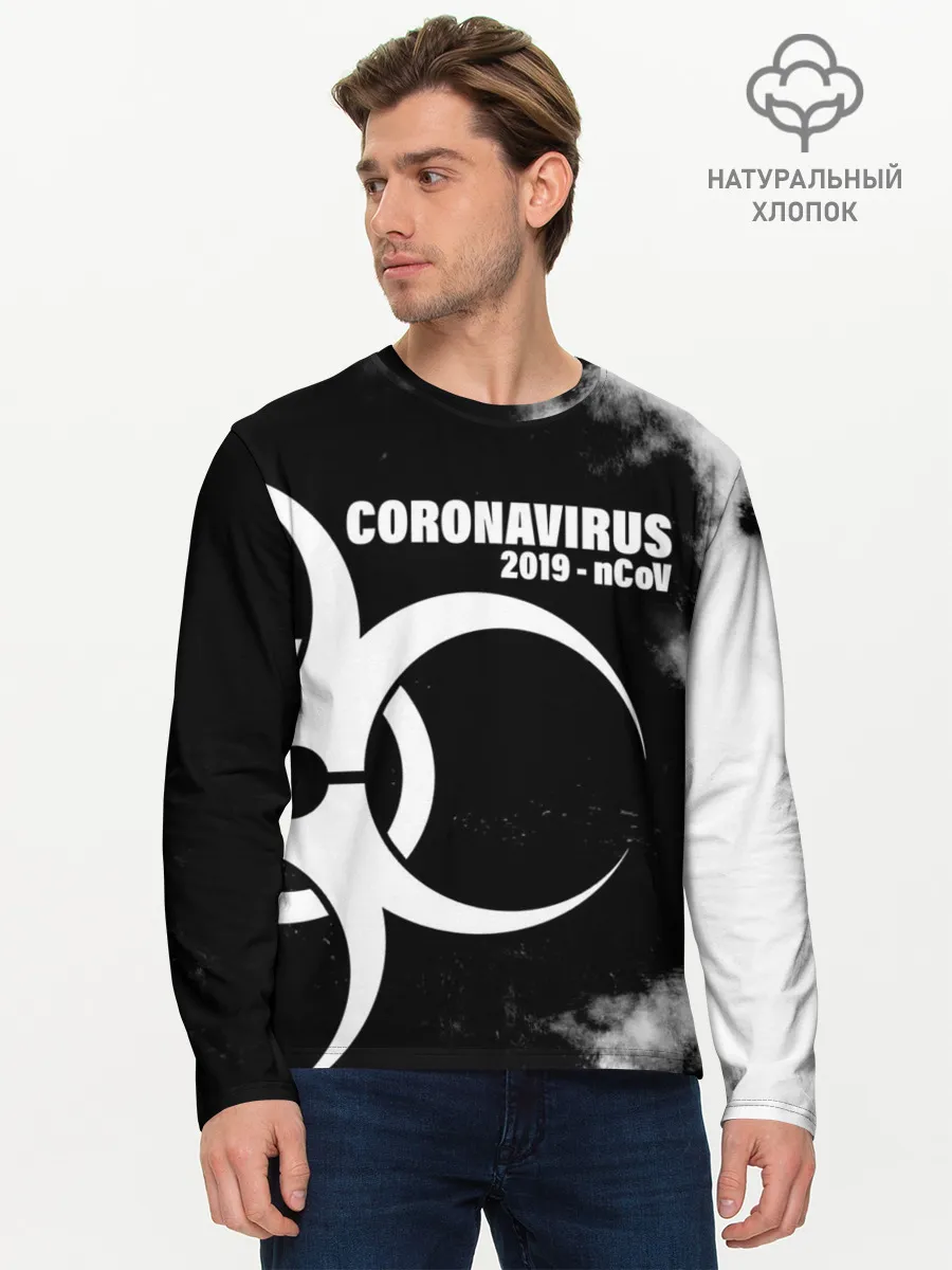 Мужской лонгслив базовый / Coronavirus 2019 - nCoV