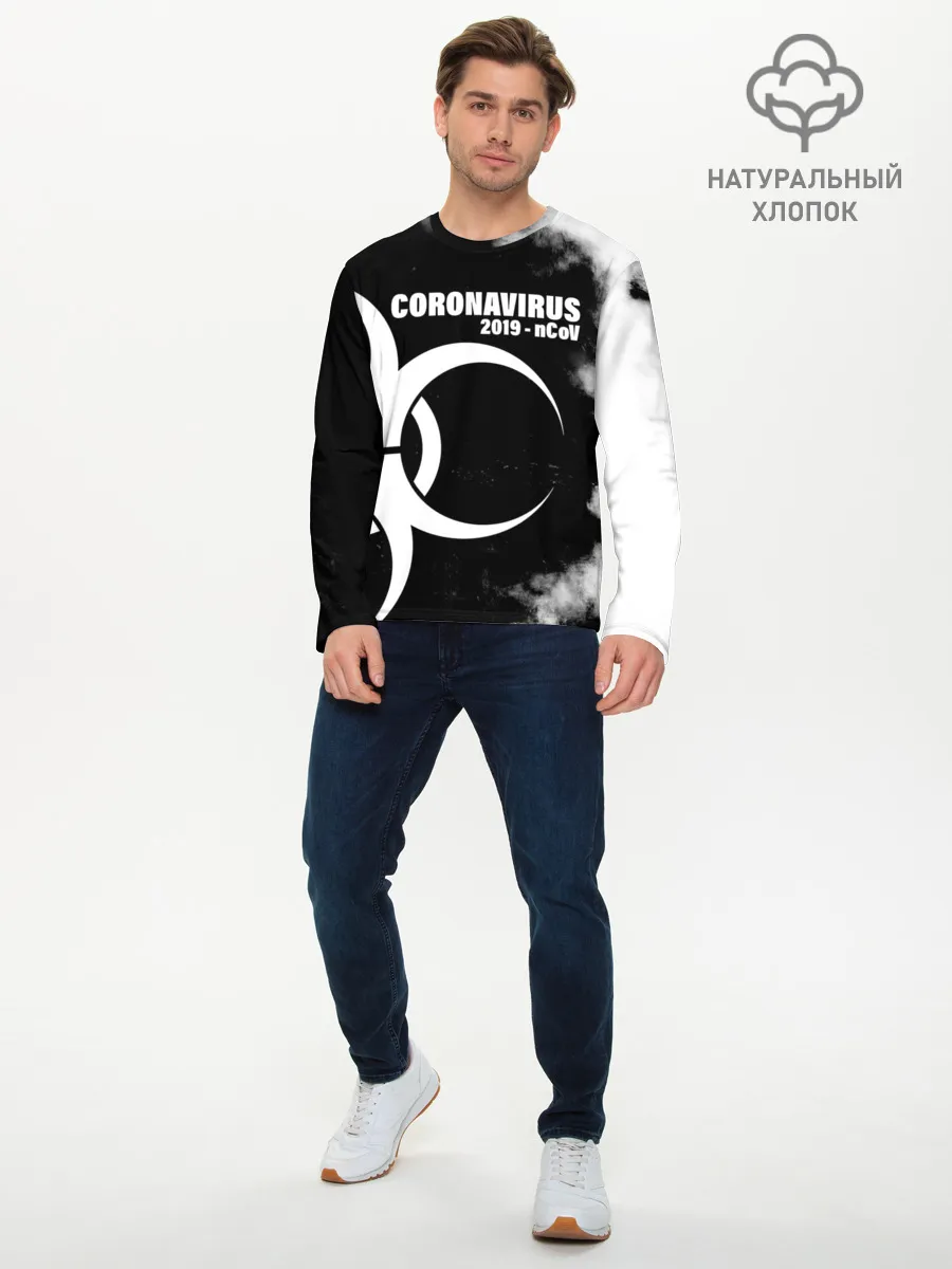 Мужской лонгслив базовый / Coronavirus 2019 - nCoV