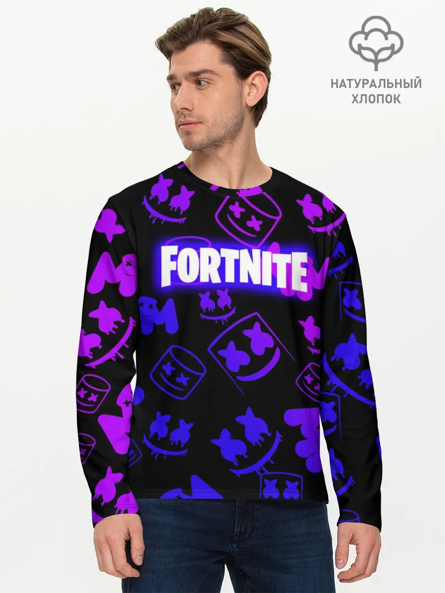 Мужской лонгслив базовый / FORTNITE MARSHMELLO