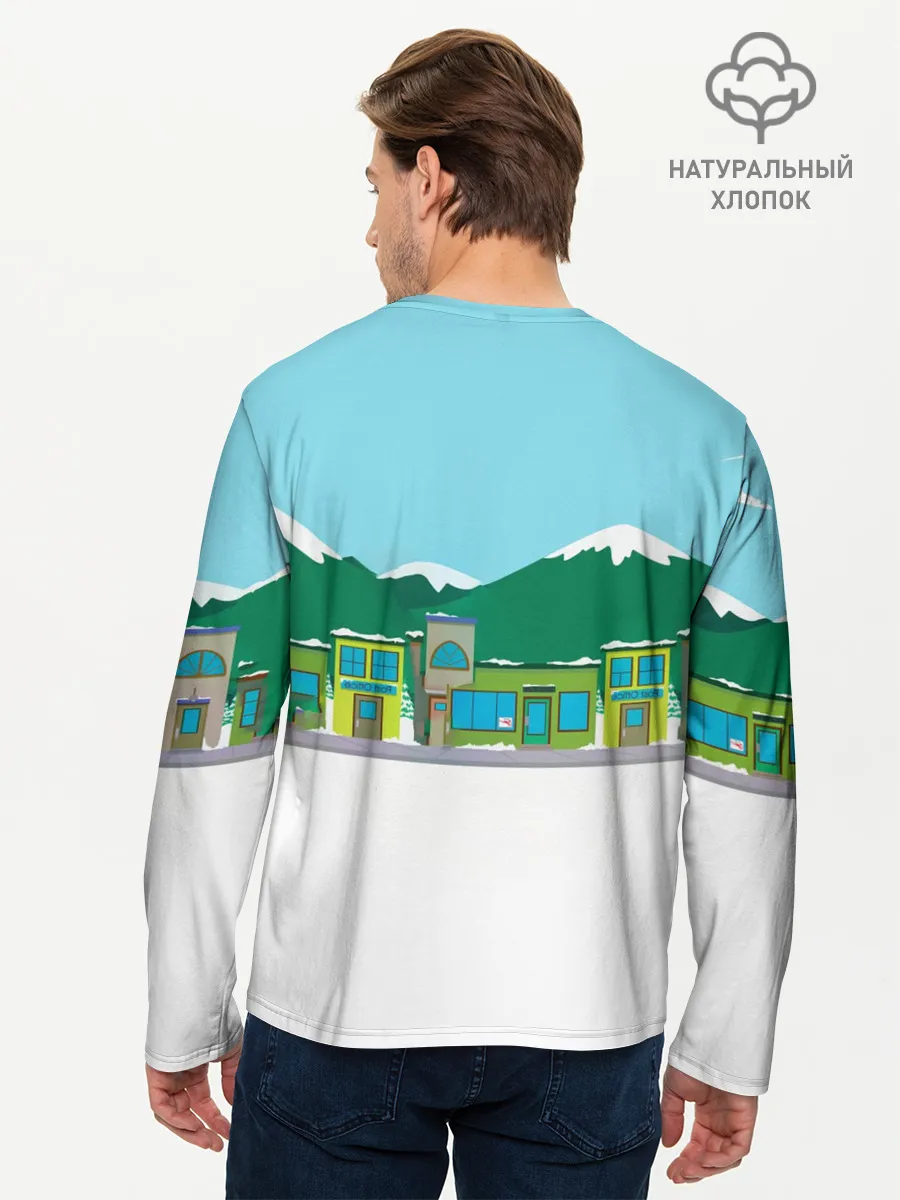 Мужской лонгслив базовый / Южный Парк