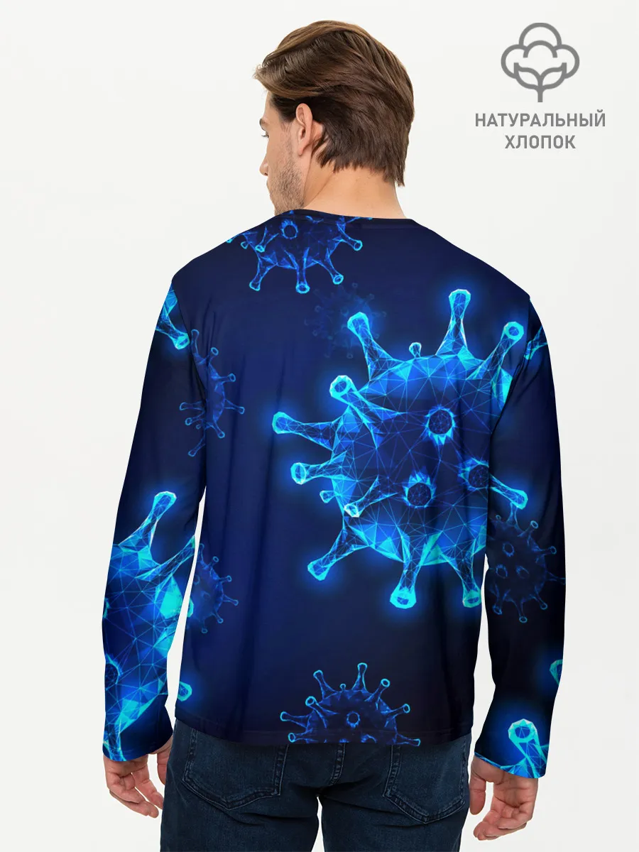 Мужской лонгслив базовый / Warning nCoV2019