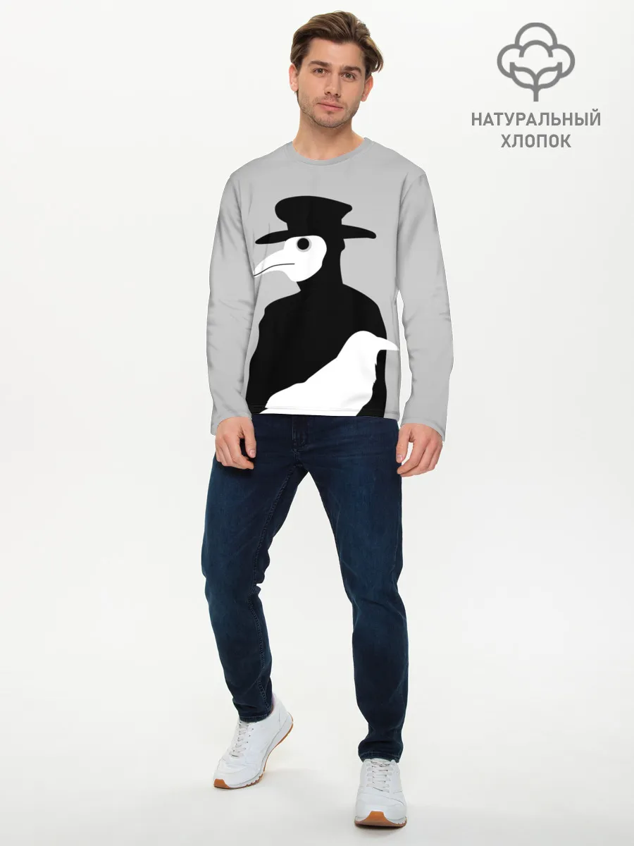 Мужской лонгслив базовый / Чумной доктор