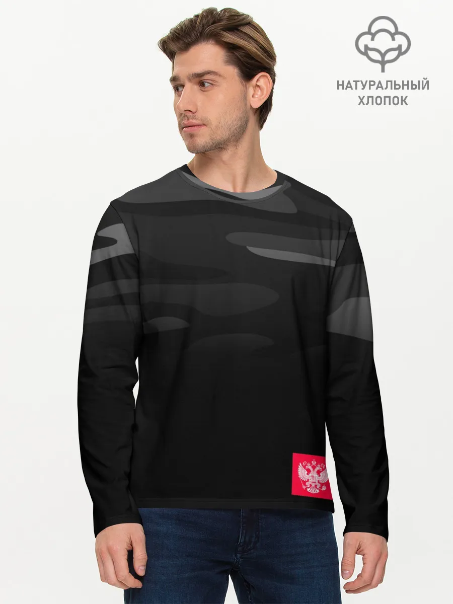 Мужской лонгслив базовый / Russia - Инферно