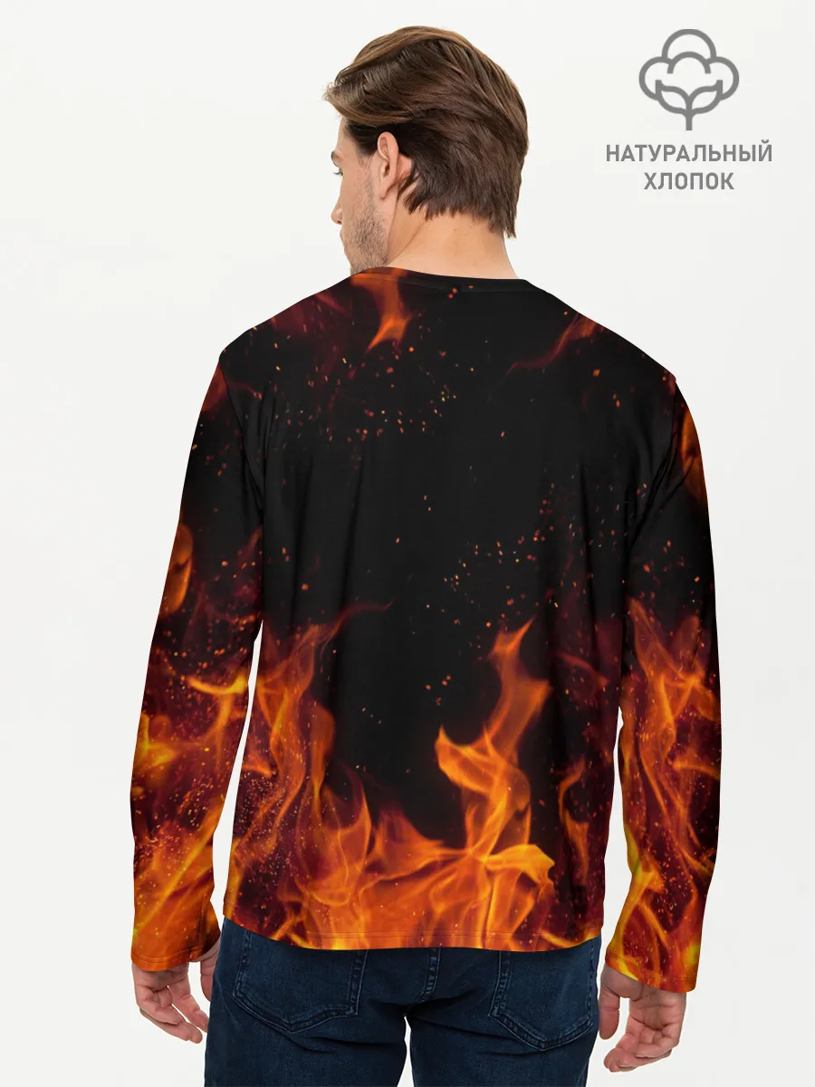 Мужской лонгслив базовый / ОГОНЬ | FIRE