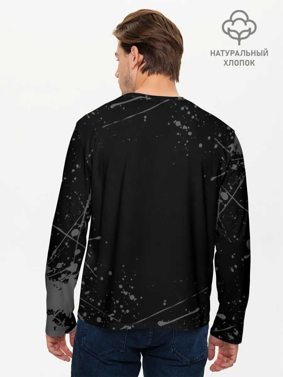 Мужской лонгслив базовый / СЕРЫЕ БРЫЗГИ | GREY SPRAY