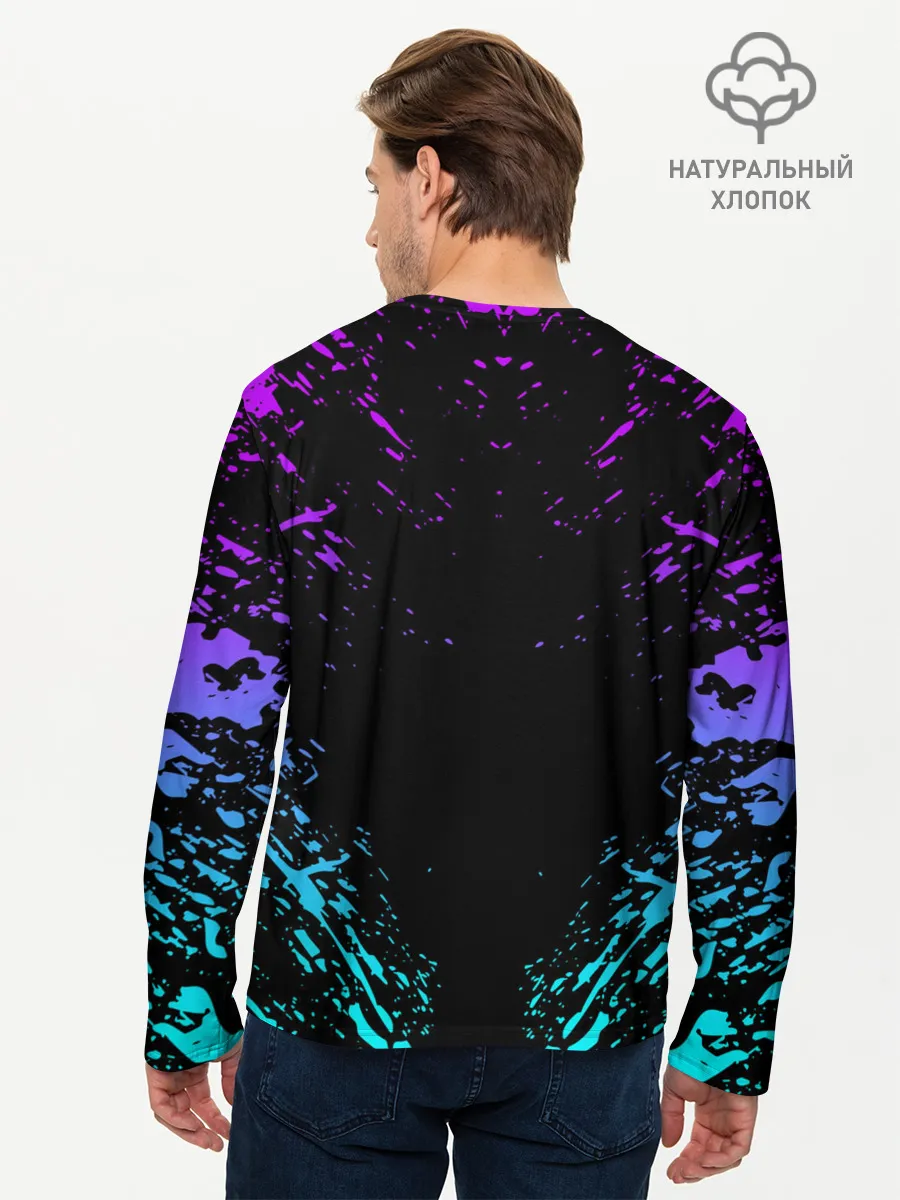 Мужской лонгслив базовый / НЕОНОВЫЕ БРЫЗГИ