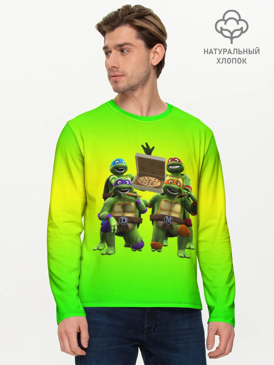 Мужской лонгслив базовый / ЧЕРЕПАШКИ - НИНДЗЯ