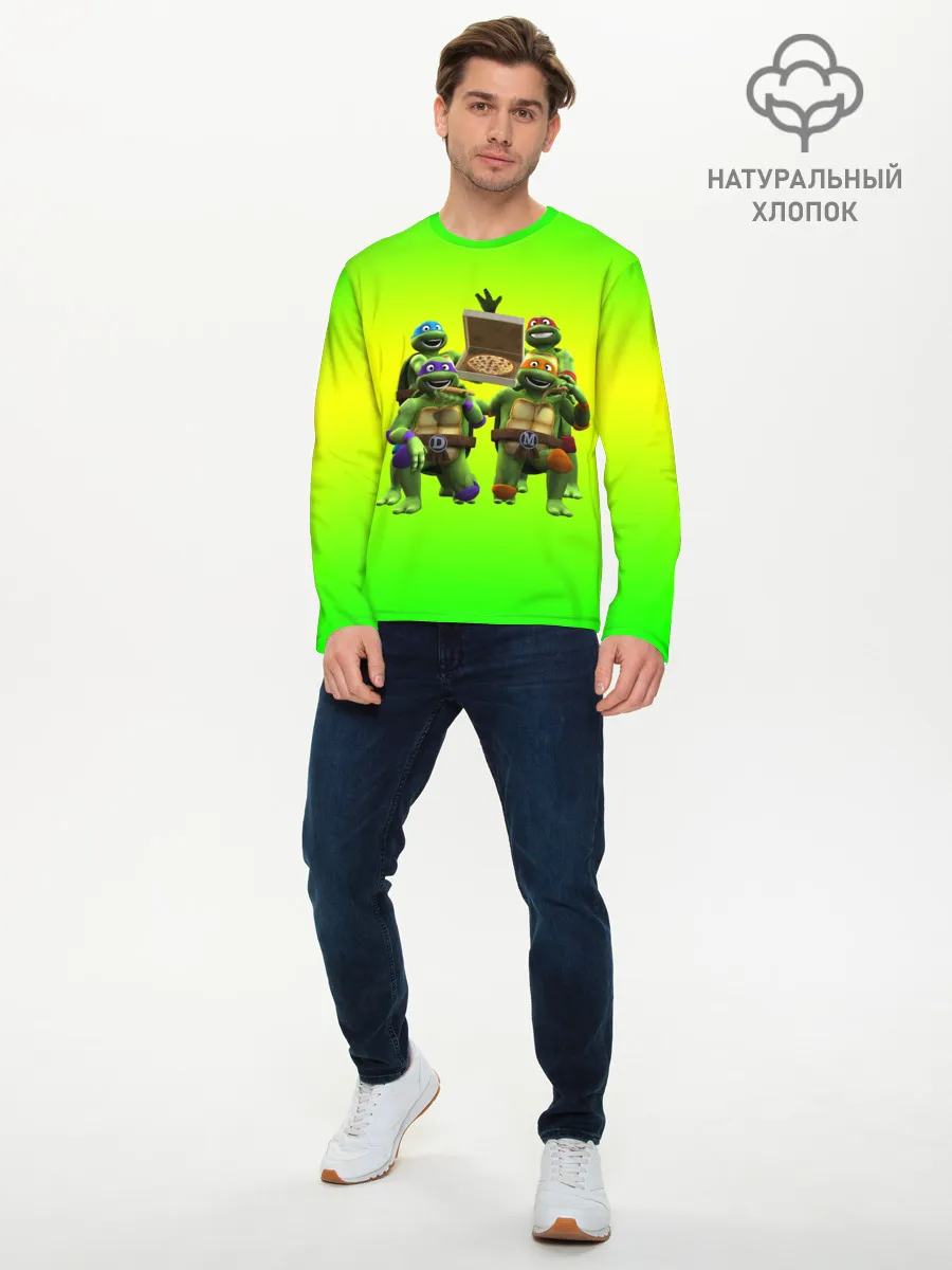 Мужской лонгслив базовый / ЧЕРЕПАШКИ - НИНДЗЯ