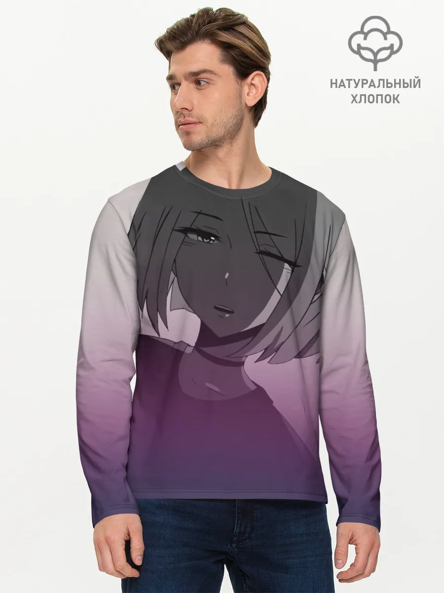 Мужской лонгслив базовый / Аниме девочка в тумане