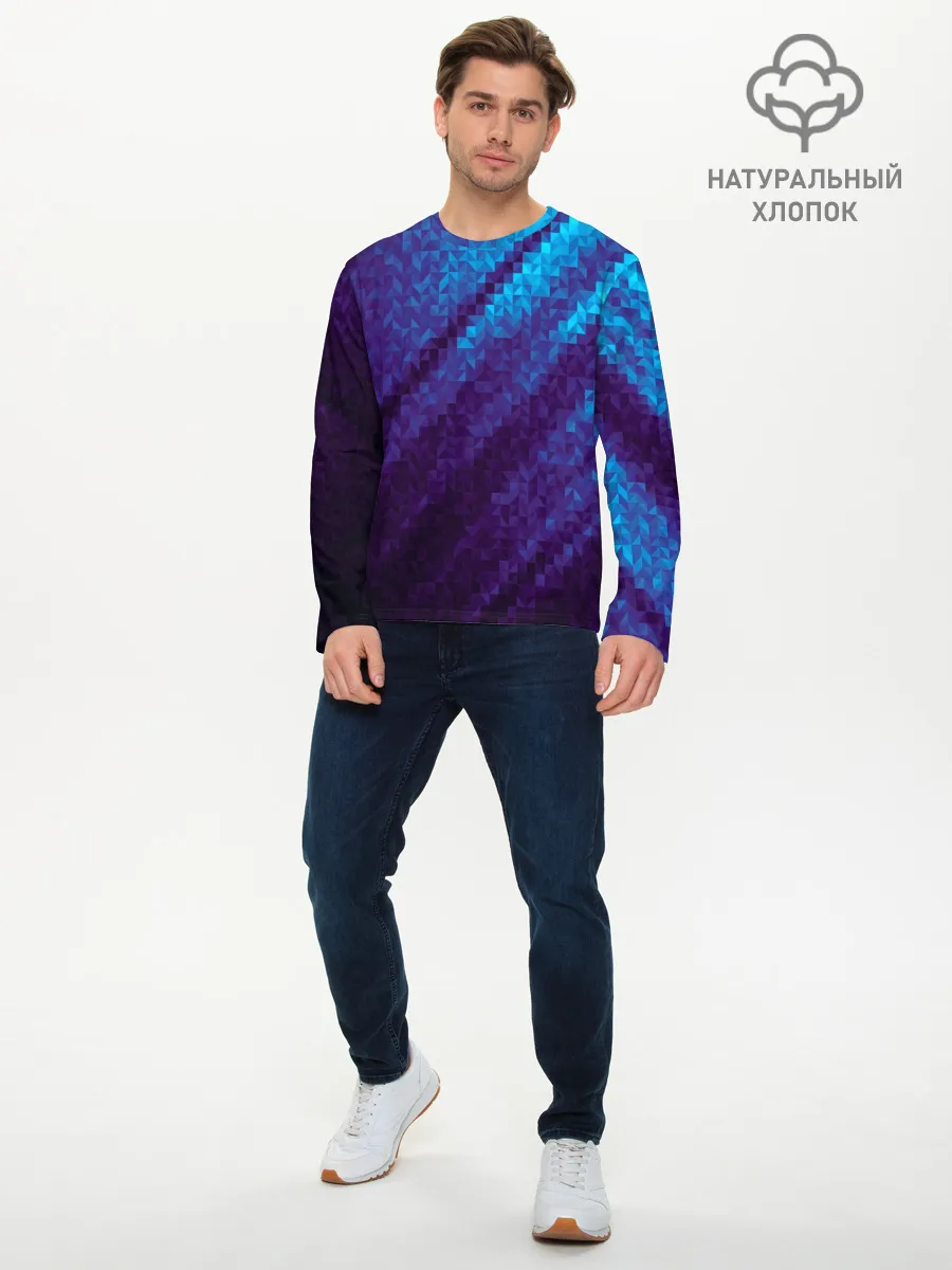 Мужской лонгслив базовый / Abstract