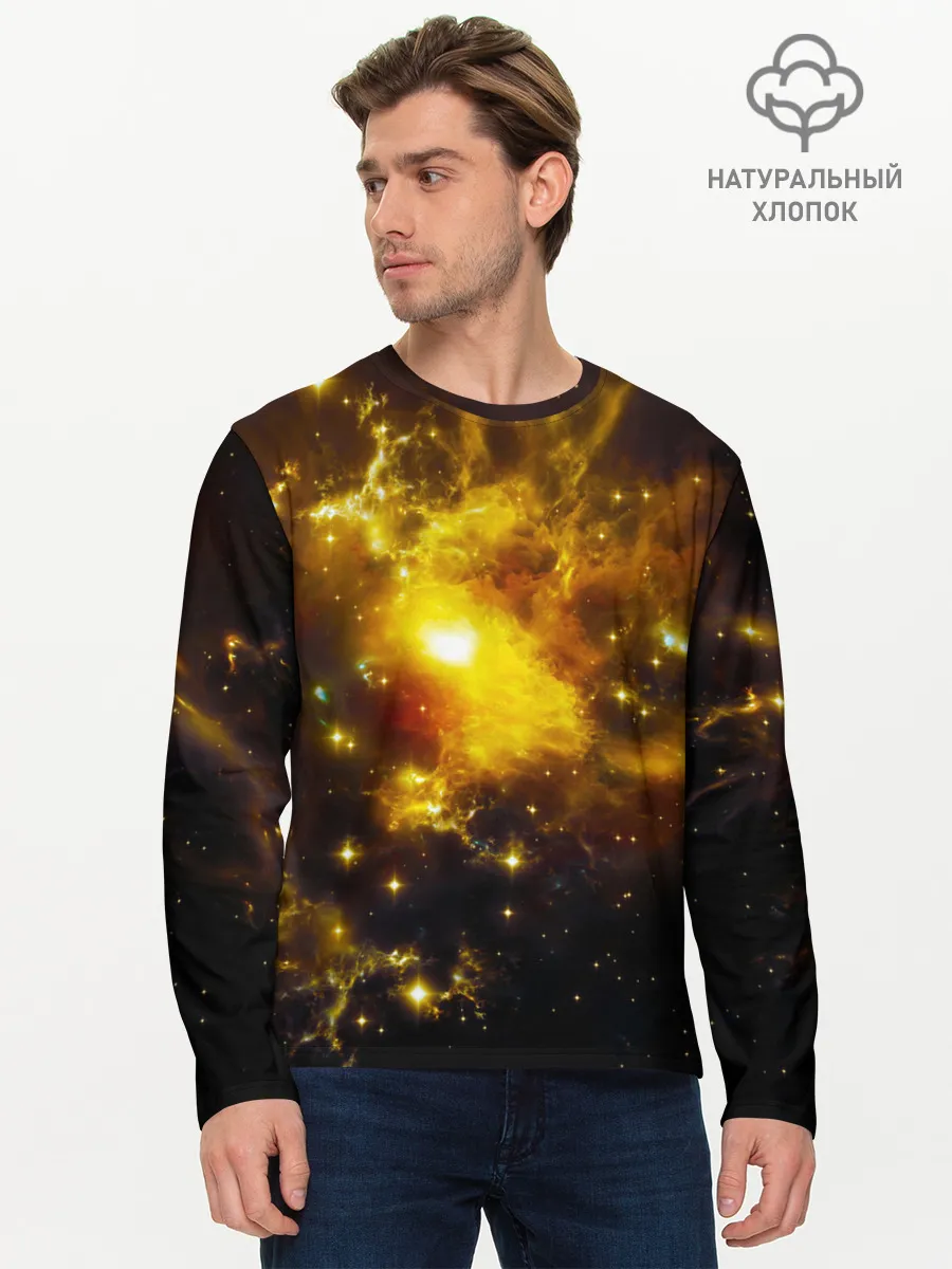 Мужской лонгслив базовый / Space