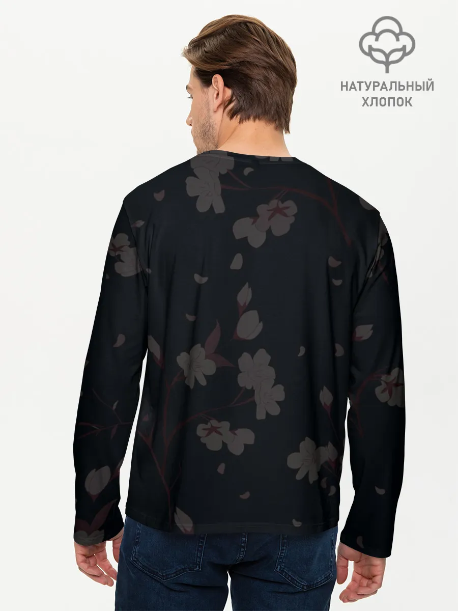 Мужской лонгслив базовый / Сакура и рамен
